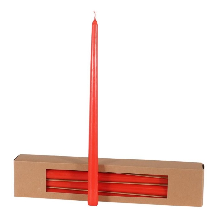 CANDELA CONICA H.400MM. D.21MM. ROSSO